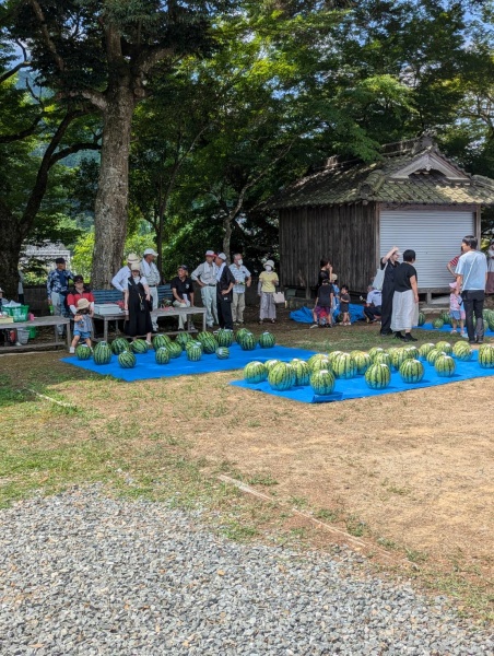 ふれあい市場スイカ祭が開催されました。（大山振興会）